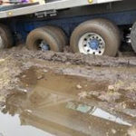 Crane Tires in Mud